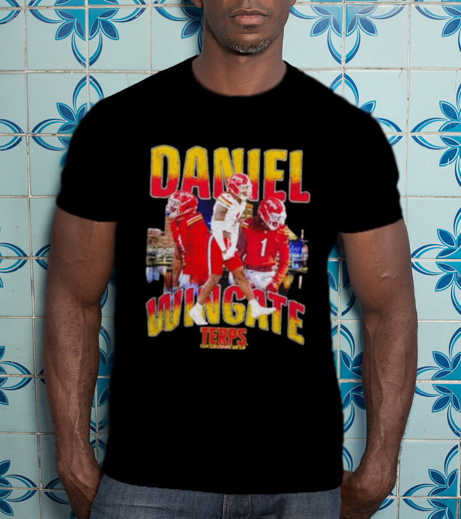 Daniel Wingate Terps No 1 Maryland Football Collage T-Shirt