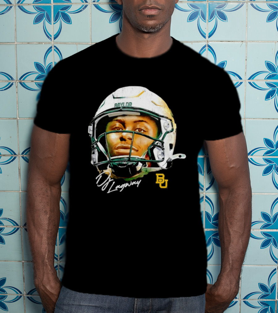 DJ Lagway Baylor Bears NCAA Football Caricature Baylor Helmet T-Shirt