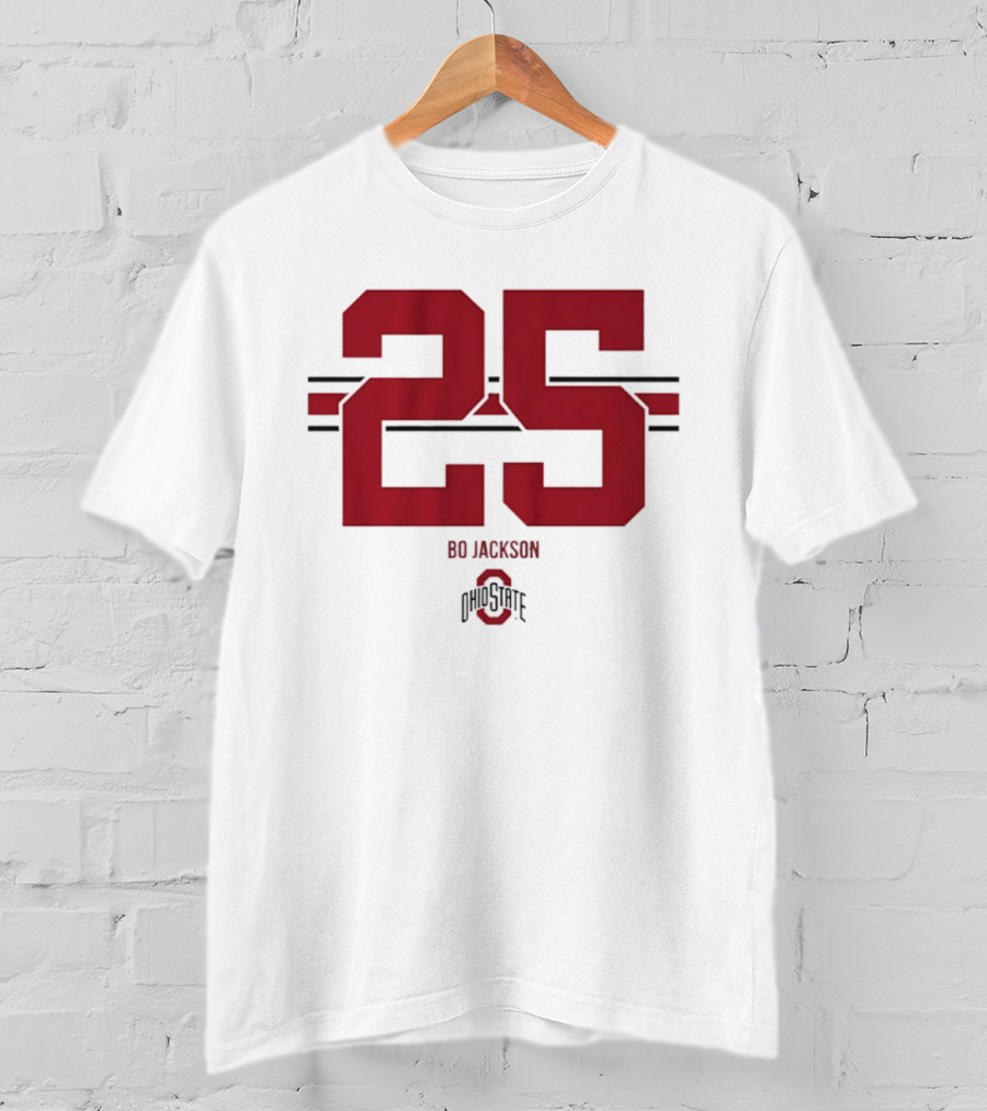 Bo Jackson 25 Ohio State Buckeyes NCAA Football T-Shirt