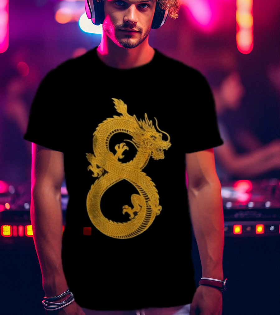 Infinity Dragon Of Fortune Mythical Serpent Symbol Asian Lore T-Shirt