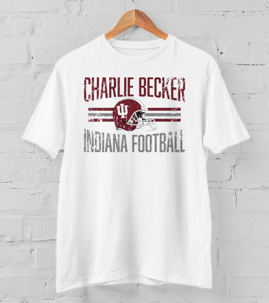 Charlie Becker Indiana Hoosiers Football Helmet Hero NCAA T-Shirt