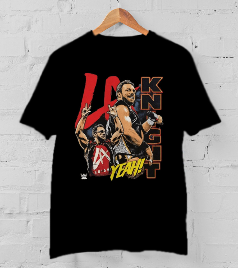 LA Knight WWE Yeah Vertical Name 2026 T-Shirt