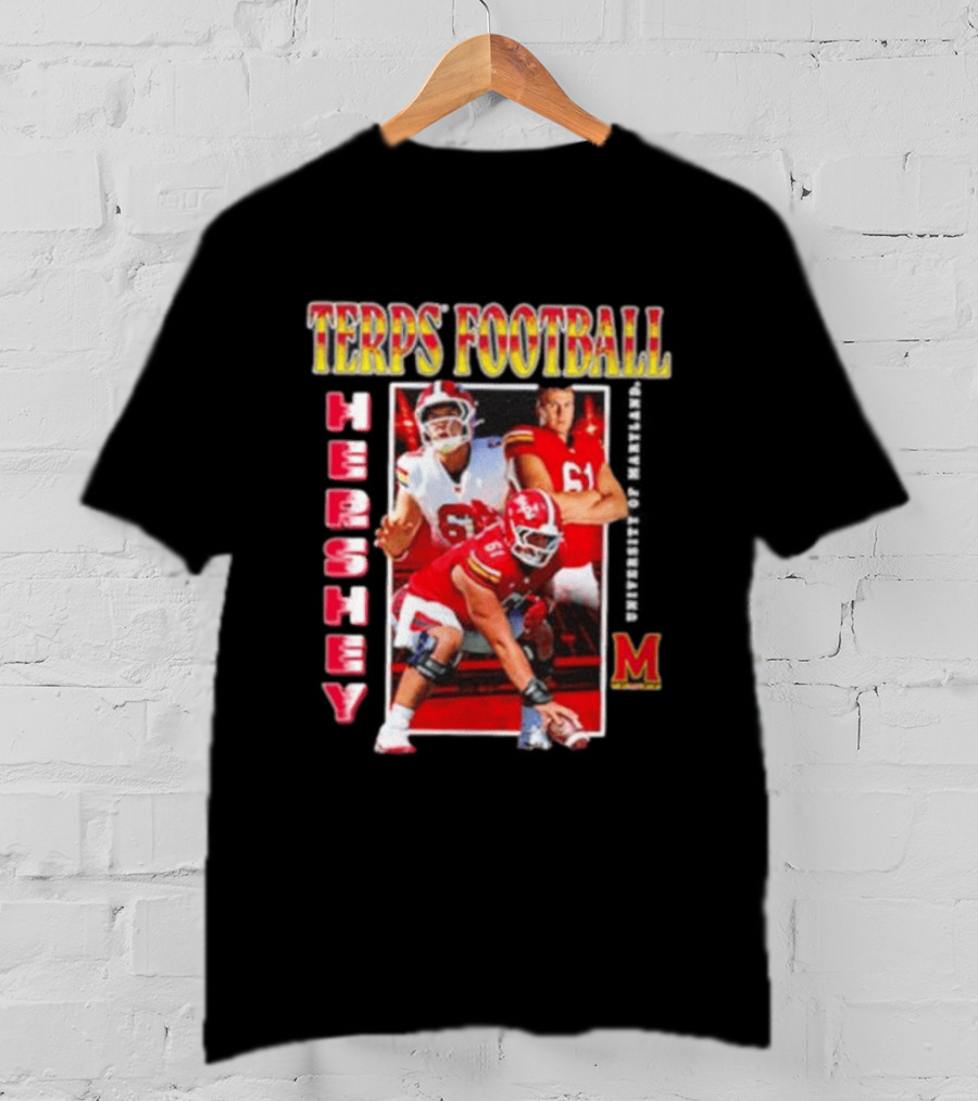 Terps Football Hershey University Of Maryland No 61 T-Shirt