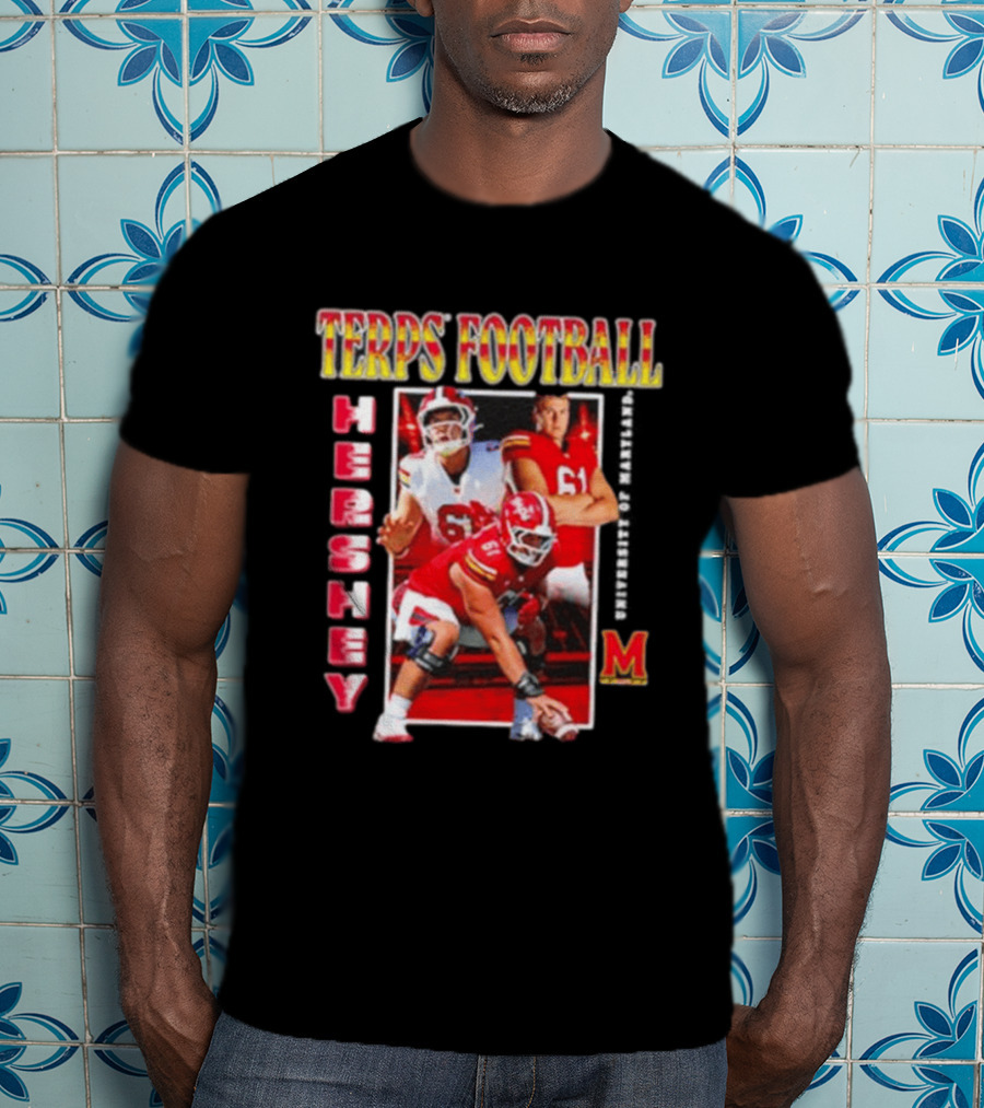 Terps Football Hershey University Of Maryland No 61 T-Shirt