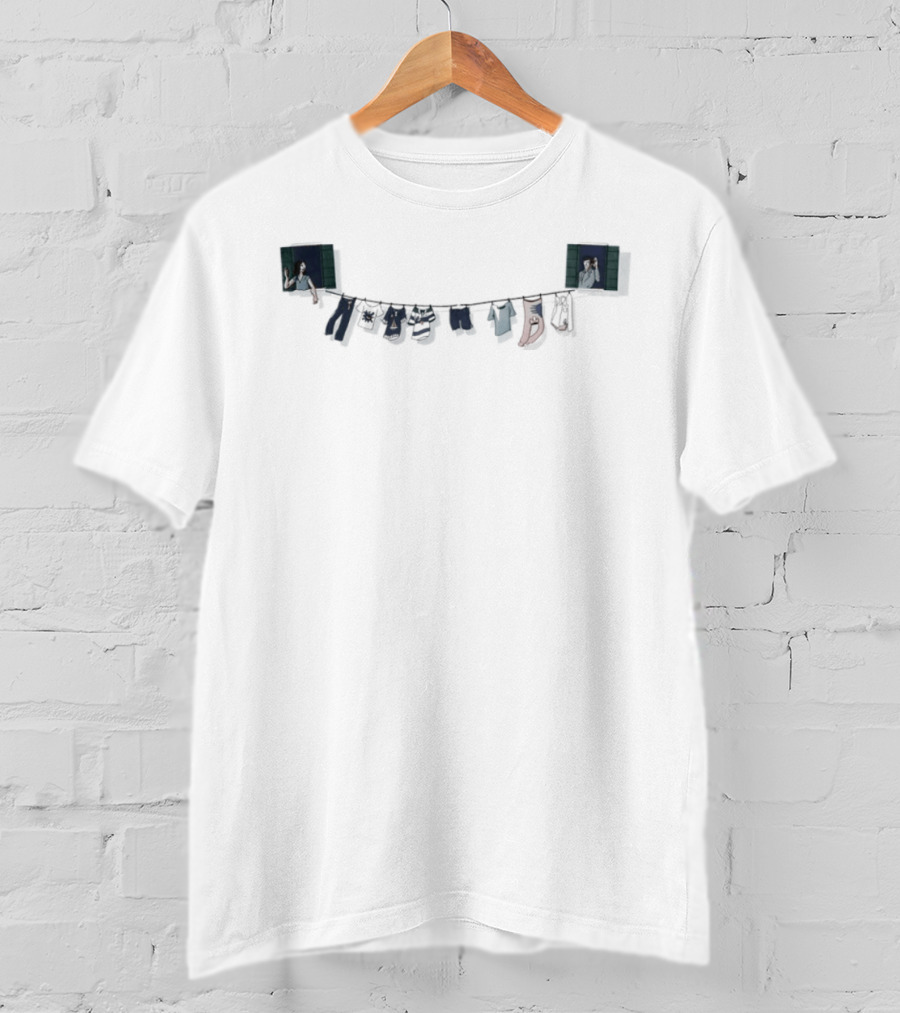 Colorful Our Washing Line Laundry Hanging T-Shirt