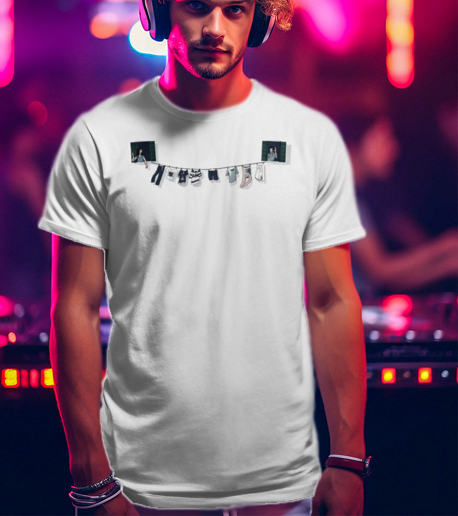 Colorful Our Washing Line Laundry Hanging T-Shirt