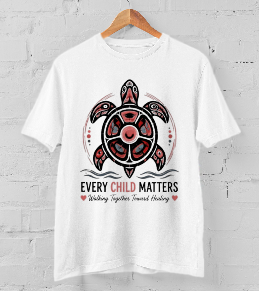 Every Child Matters Turtle Walking Together Toward Healing Indigenous T-Shirt