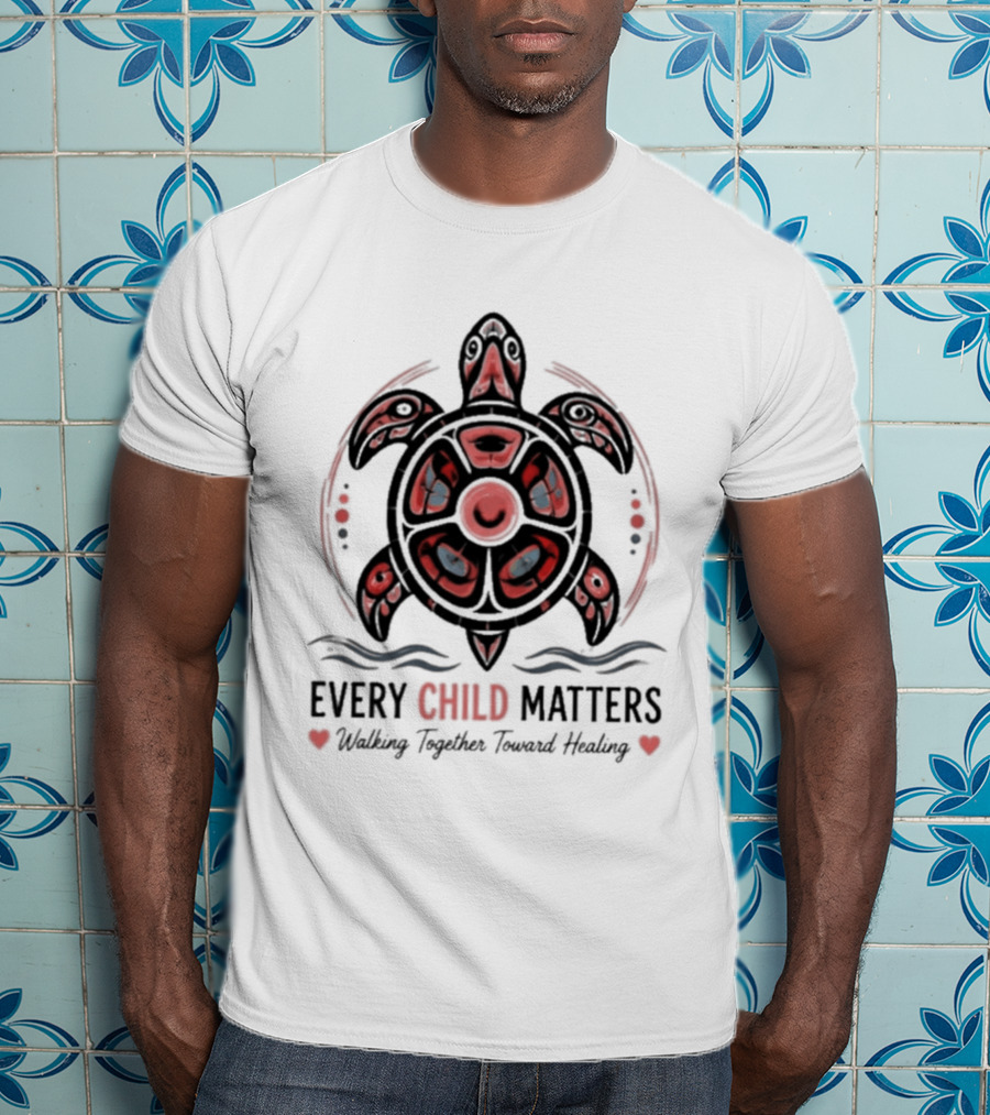 Every Child Matters Turtle Walking Together Toward Healing Indigenous T-Shirt