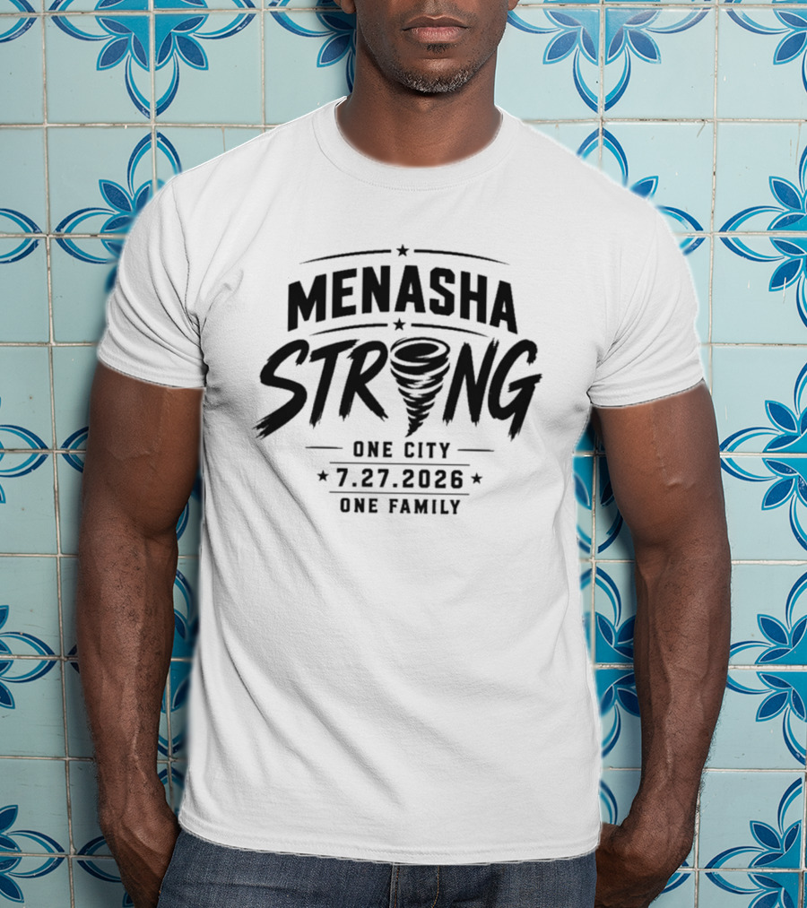 Menasha Strong One City One Family 7.27.2026 Tornado T-Shirt