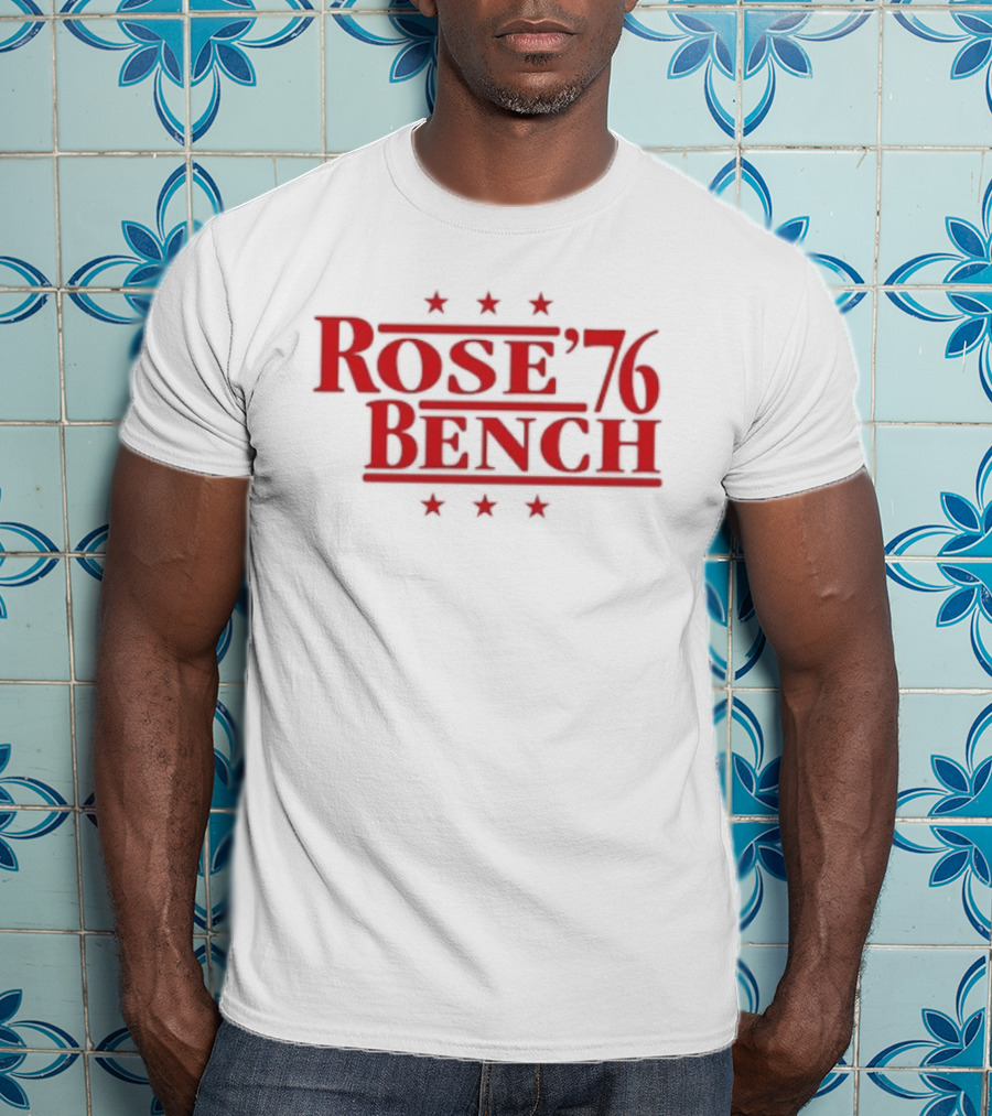 Rose Bench 76 Cincinnati Reds Baseball Stars T-Shirt