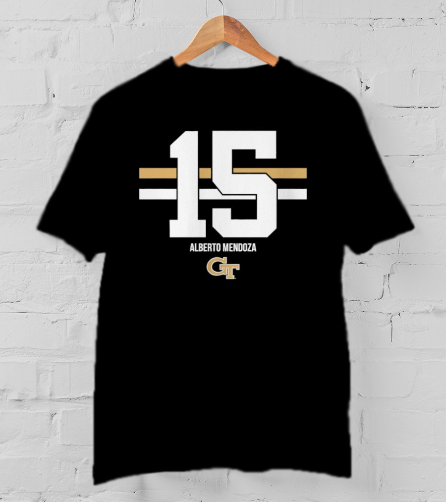 Alberto Mendoza 15 Georgia Tech NCAA GT Football T-Shirt