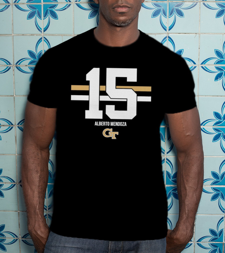 Alberto Mendoza 15 Georgia Tech NCAA GT Football T-Shirt
