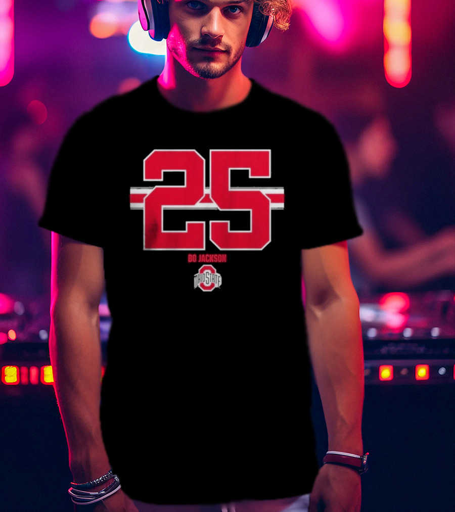 Ohio State Buckeyes Bo Jackson 25 Jersey T-Shirt