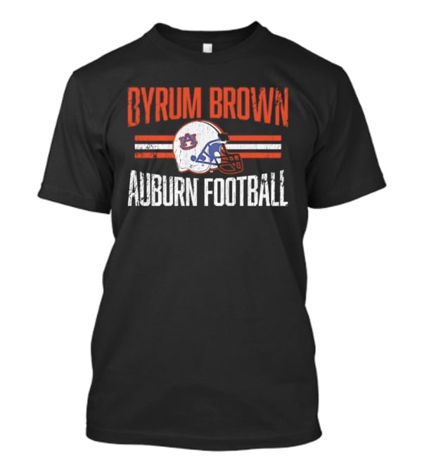 Byrum Brown Auburn Football NCAA Tigers Helmet Hero T-Shirt