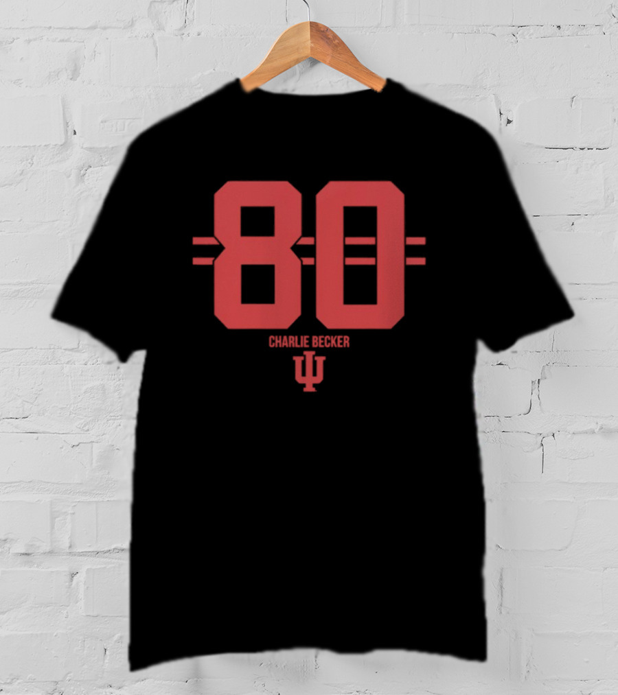 Charlie Becker 80 Indiana Hoosiers NCAA Football IU T-Shirt