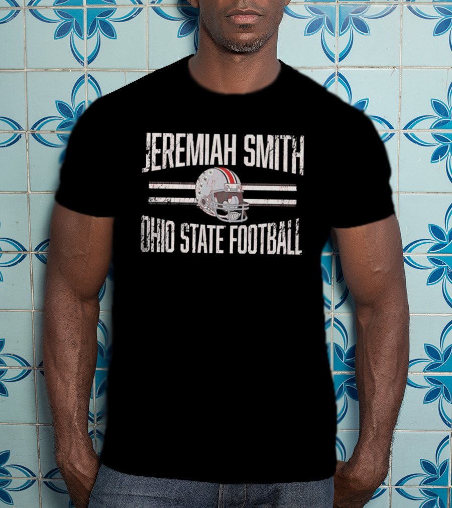 Jeremiah Smith Ohio State Football Helmet Hero NCAA Buckeyes T-Shirt