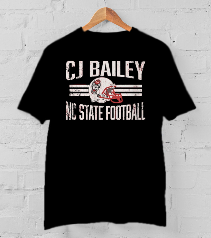 CJ Bailey NC State Football Helmet Hero T-Shirt