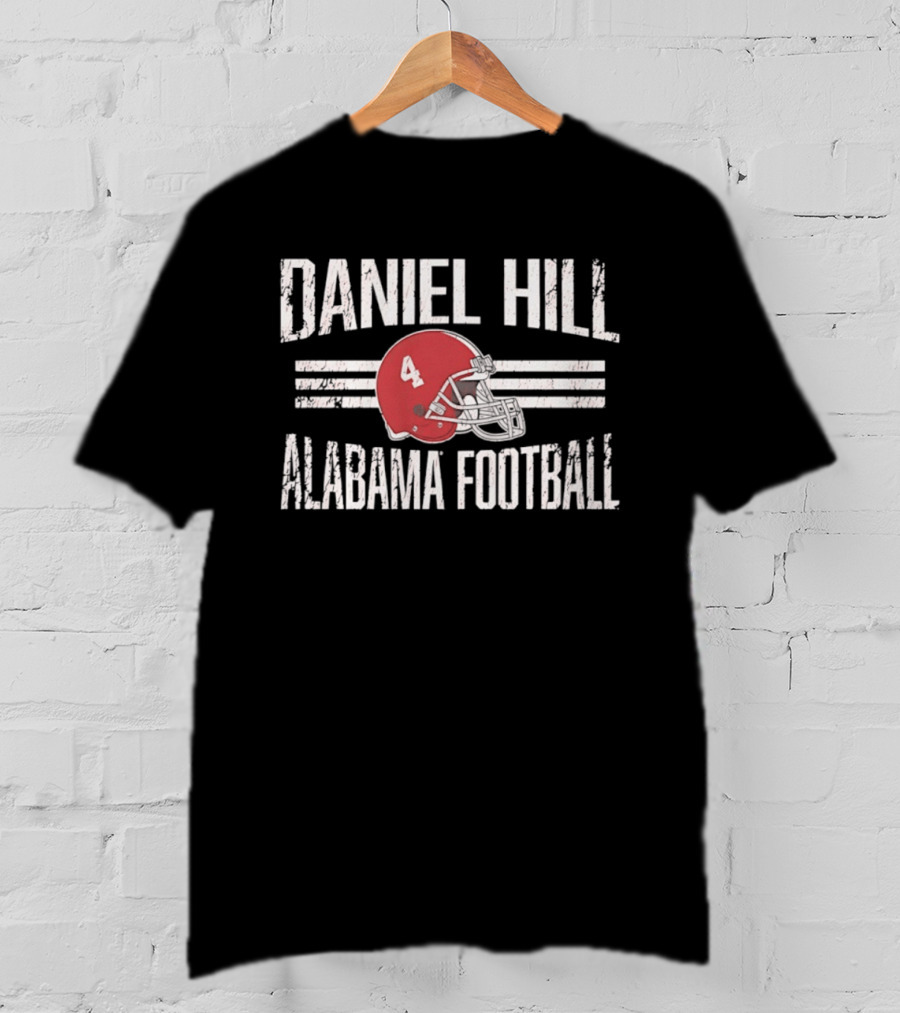 Daniel Hill Alabama Football Helmet Hero Crimson Tide T-Shirt