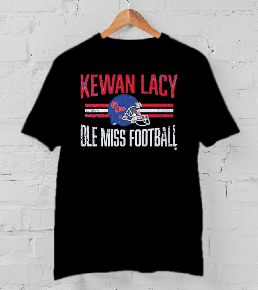 Kewan Lacy Ole Miss Football Rebels Helmet Hero T-Shirt