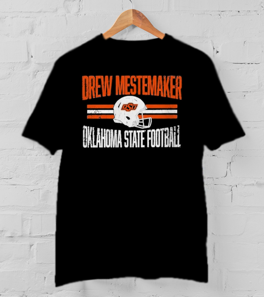 Drew Mestemaker OSU Oklahoma State Football Distressed Vintage Look T-Shirt