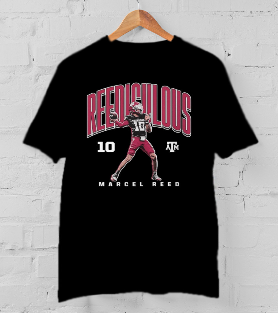 Texas A&M Aggies REEDICULOUS Marcel Reed 10 Caricature T-Shirt