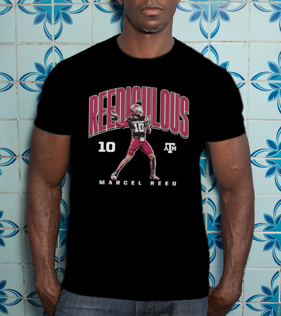 Texas A&M Aggies REEDICULOUS Marcel Reed 10 Caricature T-Shirt
