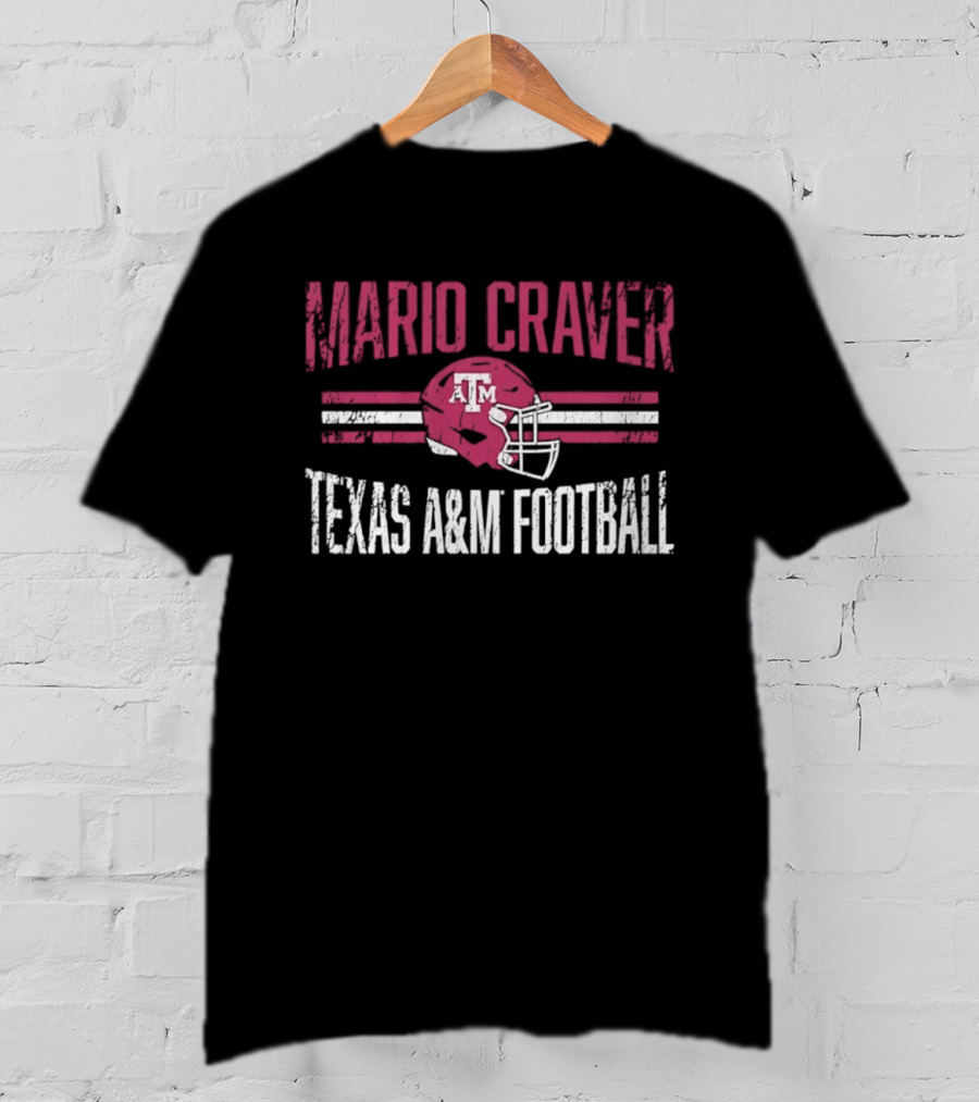 Mario Craver Texas A&M Aggies NCAA Football Helmet Hero T-Shirt