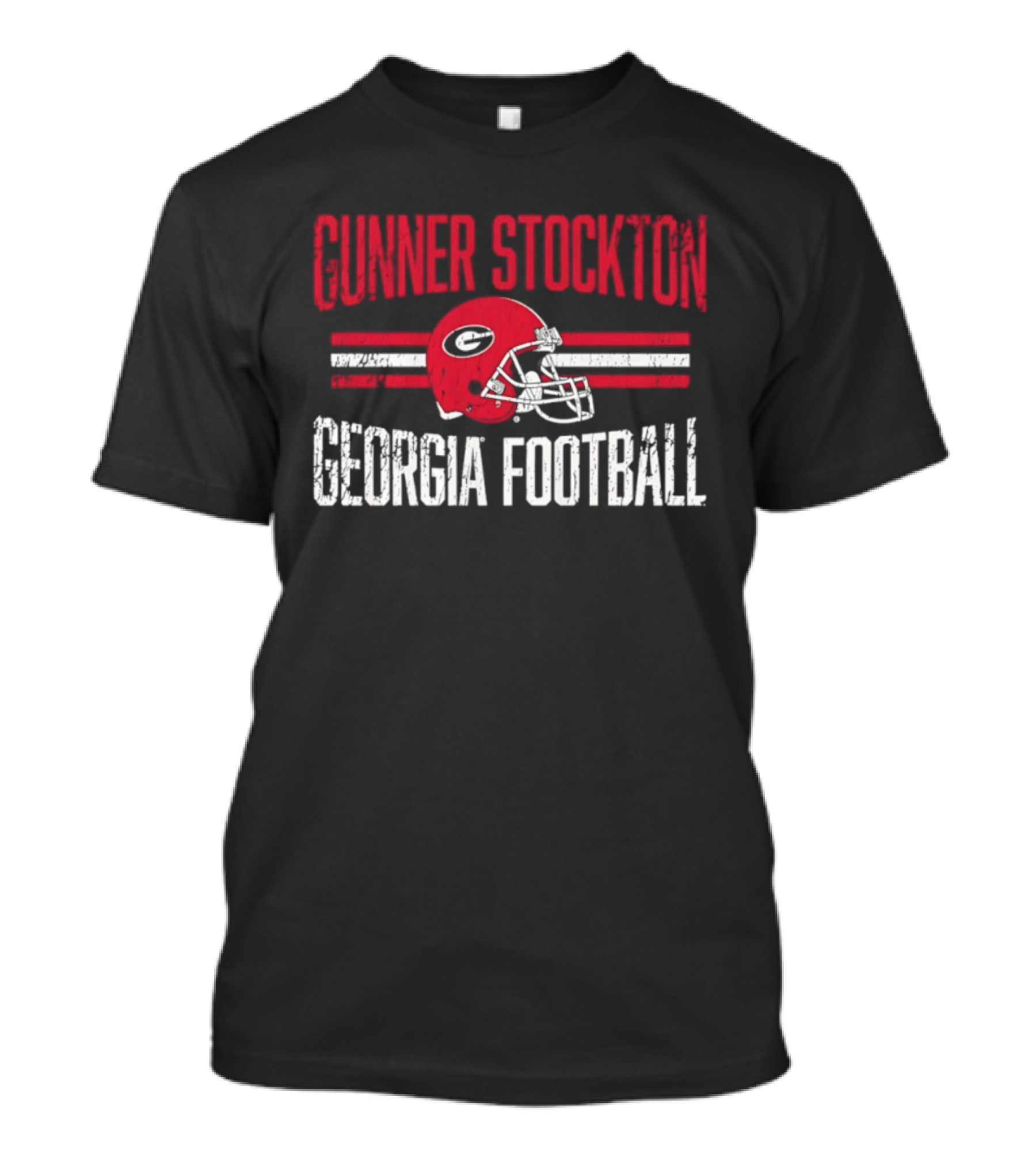 Gunner Stockton Georgia Football Helmet UGA Bulldogs NCAA T-Shirt