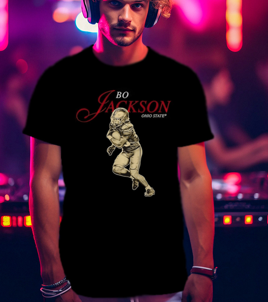 Ohio State NCAA Football Bo Jackson Legacy Pose Star T-Shirt