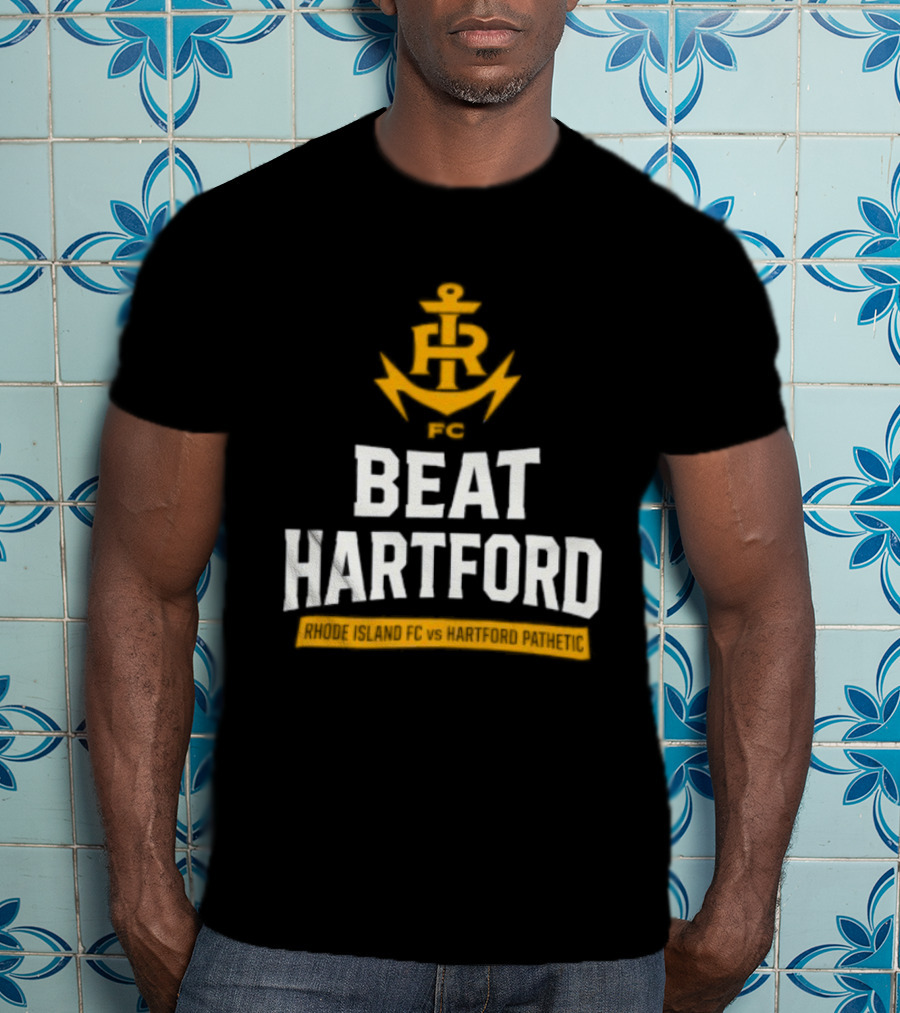 Rhode Island FC Beat Hartford Anchor Icon Above T-Shirt