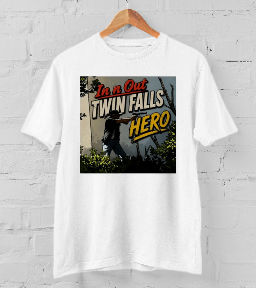 In N Out Twin Falls Hero 2026 Action Scene T-Shirt