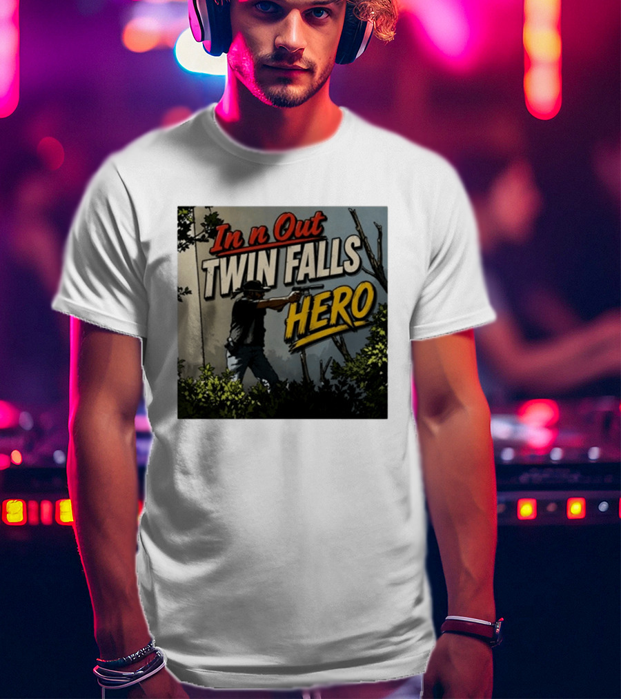 In N Out Twin Falls Hero 2026 Action Scene T-Shirt