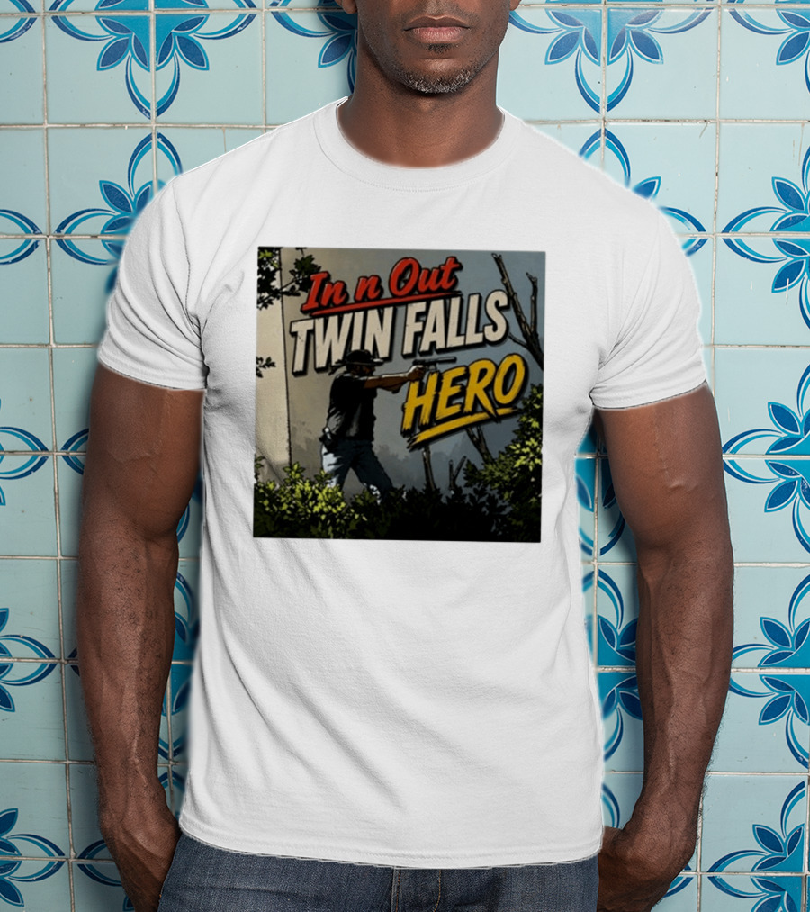In N Out Twin Falls Hero 2026 Action Scene T-Shirt