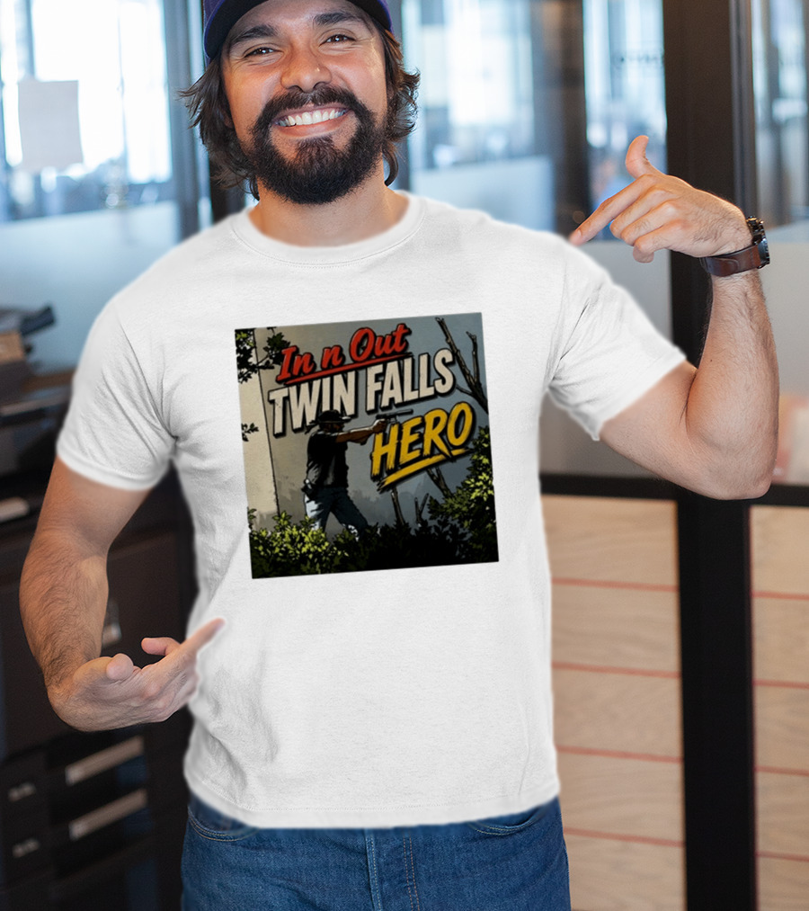 In N Out Twin Falls Hero 2026 Action Scene T-Shirt