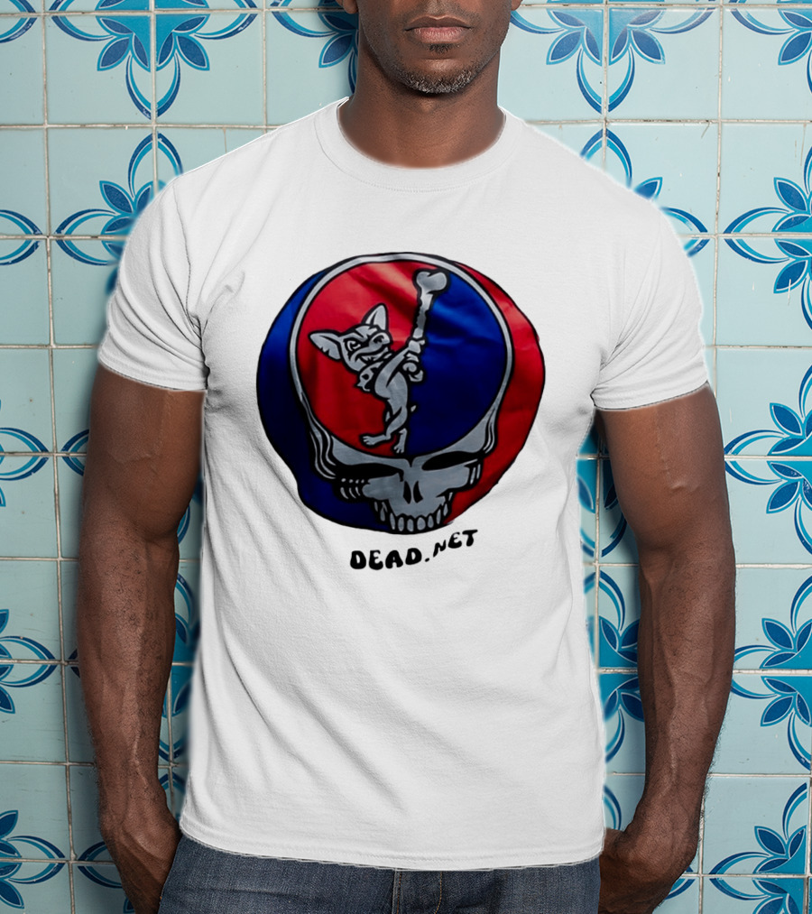 El Paso Dead.Net Skull With French Bulldog And Bone T-Shirt