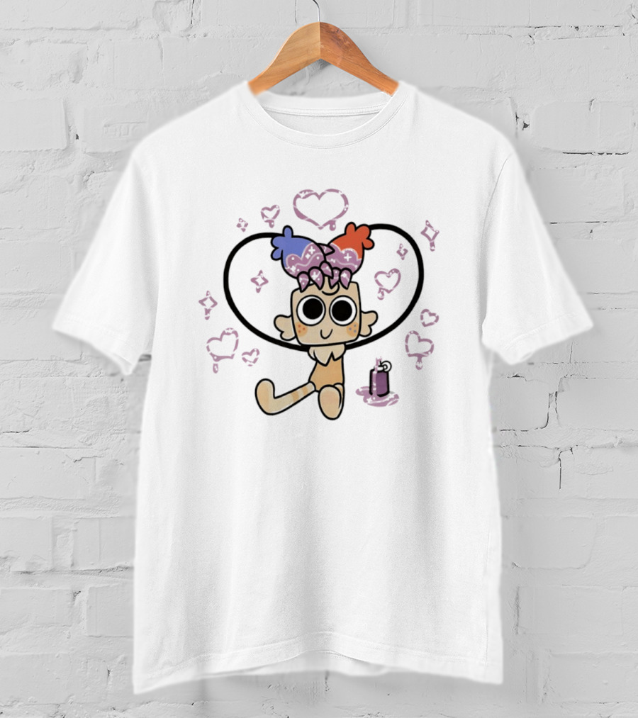 Goob The Fluffy Craft Cute Character With Heart And Sparkle T-Shirt