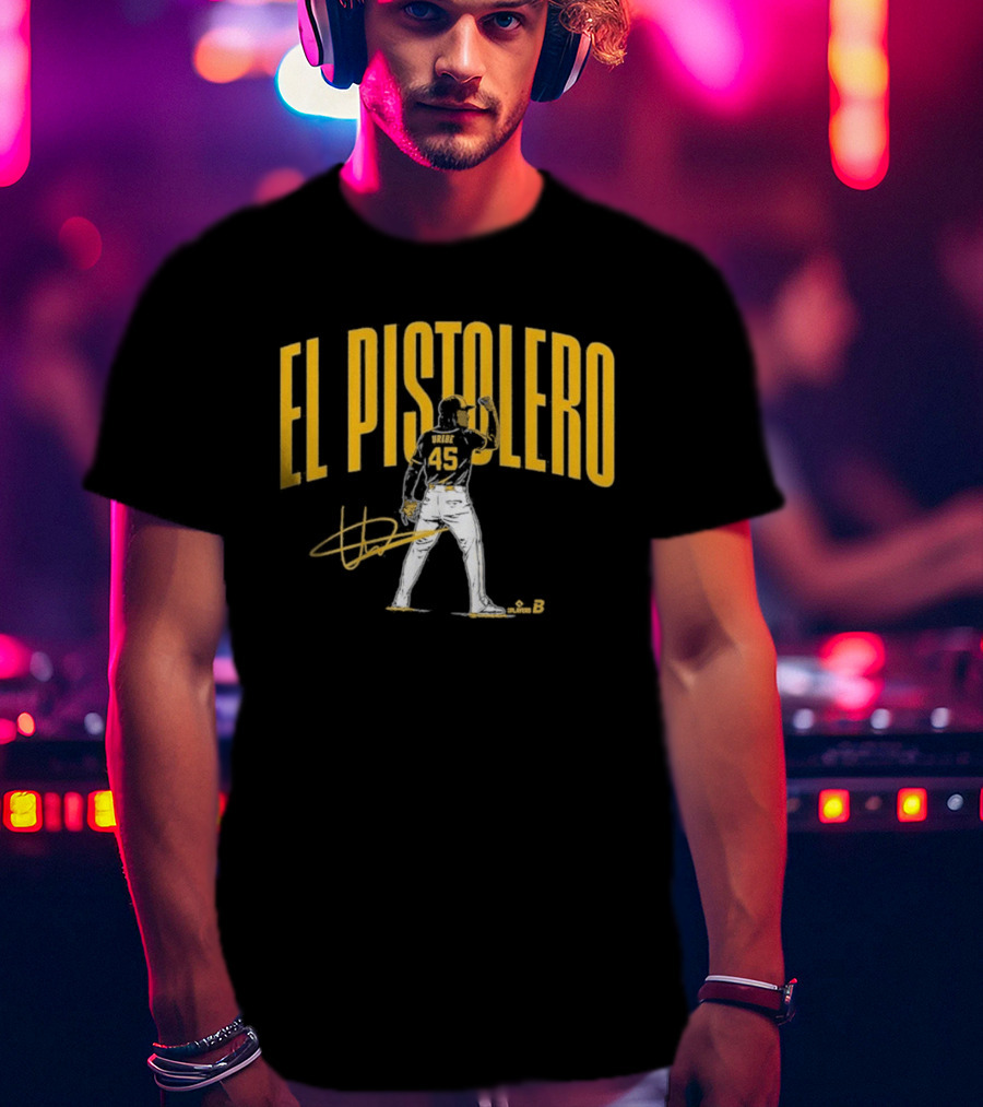 El Pistolero Abner Uribe 45 Signature Baseball Player T-Shirt