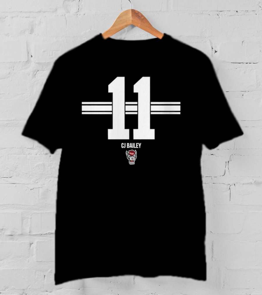 CJ Bailey 11 NC State Wolfpack NCAA Football T-Shirt