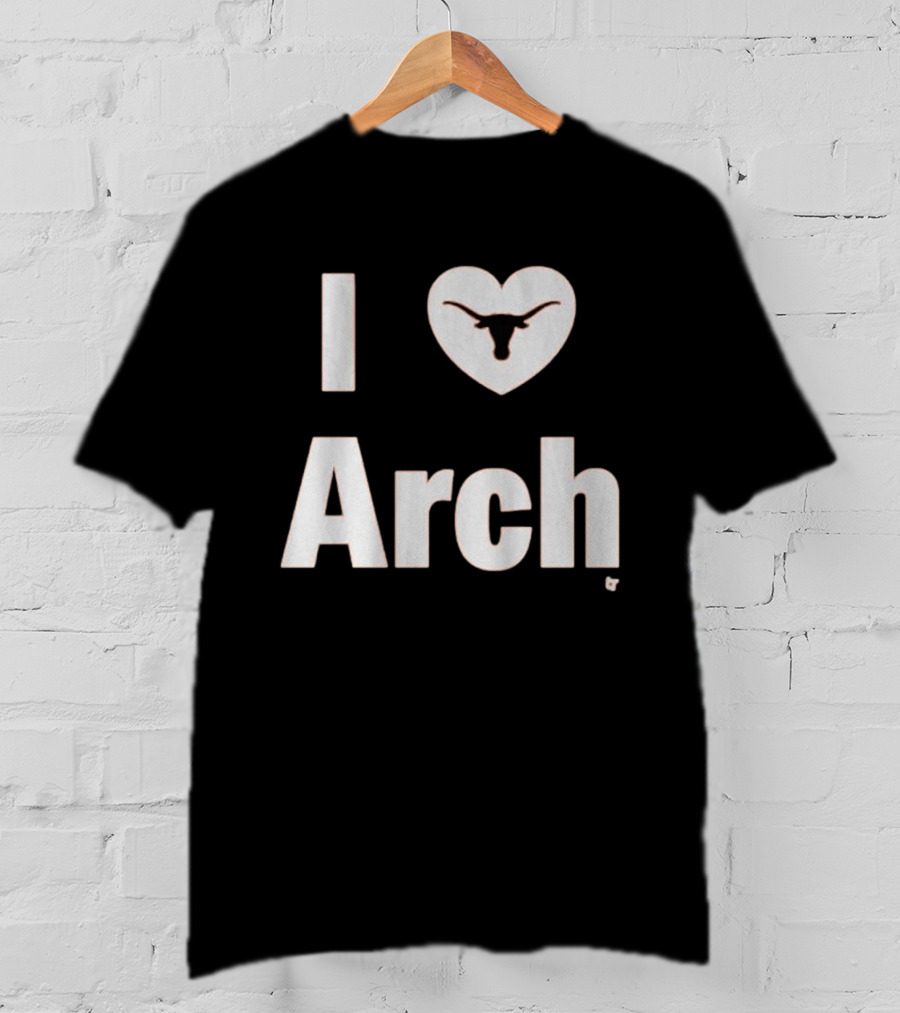 Texas Longhorns I Heart Arch Manning Football T-Shirt