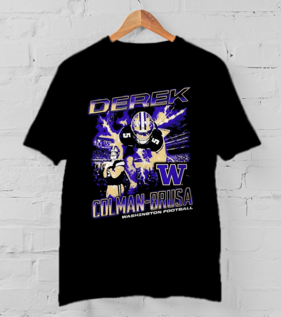 Derek Colman Brusa Washington State Football Huskies W Wildcats T-Shirt