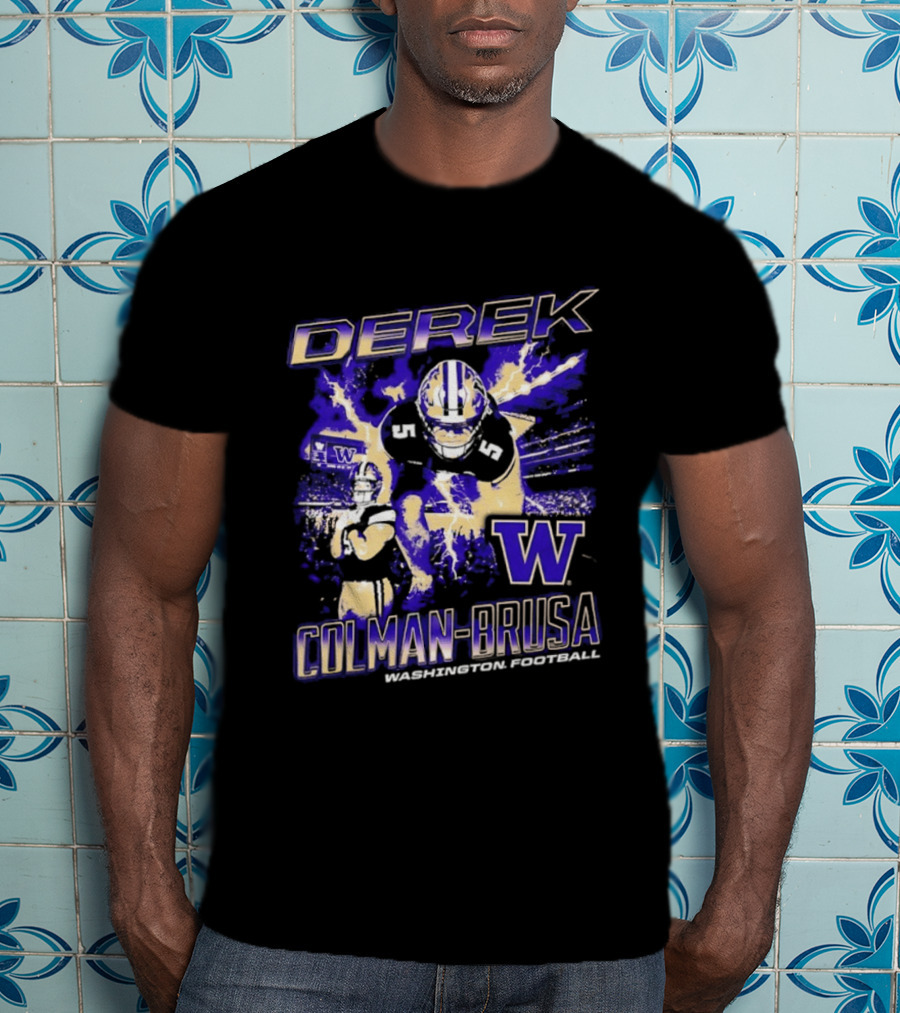 Derek Colman Brusa Washington State Football Huskies W Wildcats T-Shirt