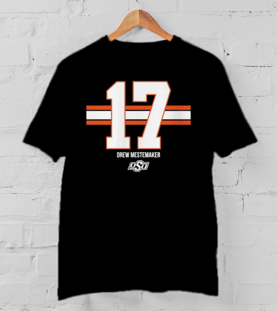 Drew Mestemaker 17 Oklahoma State OSU Football NCAA T-Shirt