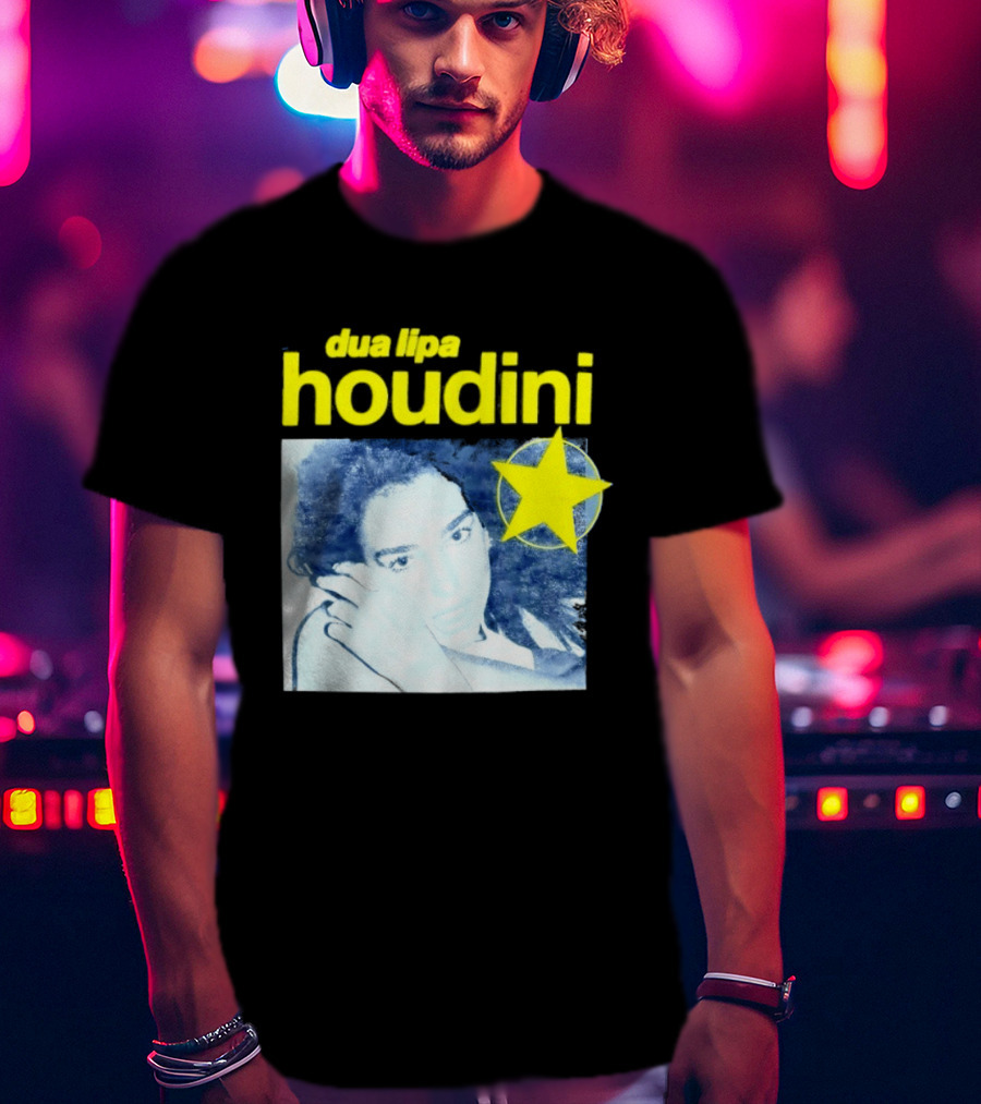 Dua Lipa Houdini Pop Music Radical Optimism Yellow Star T-Shirt