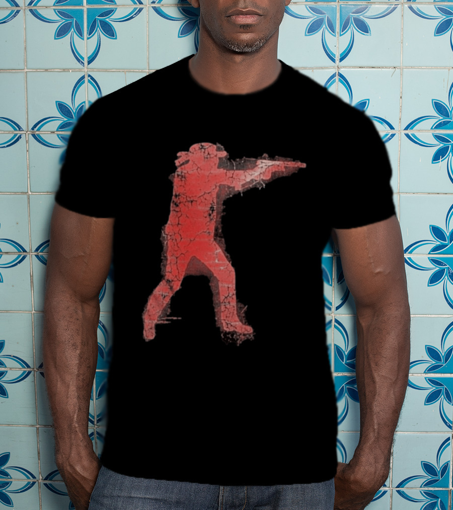 Jordan Salinas Idaho Twin Falls Hero Red Cracked Shooter T-Shirt
