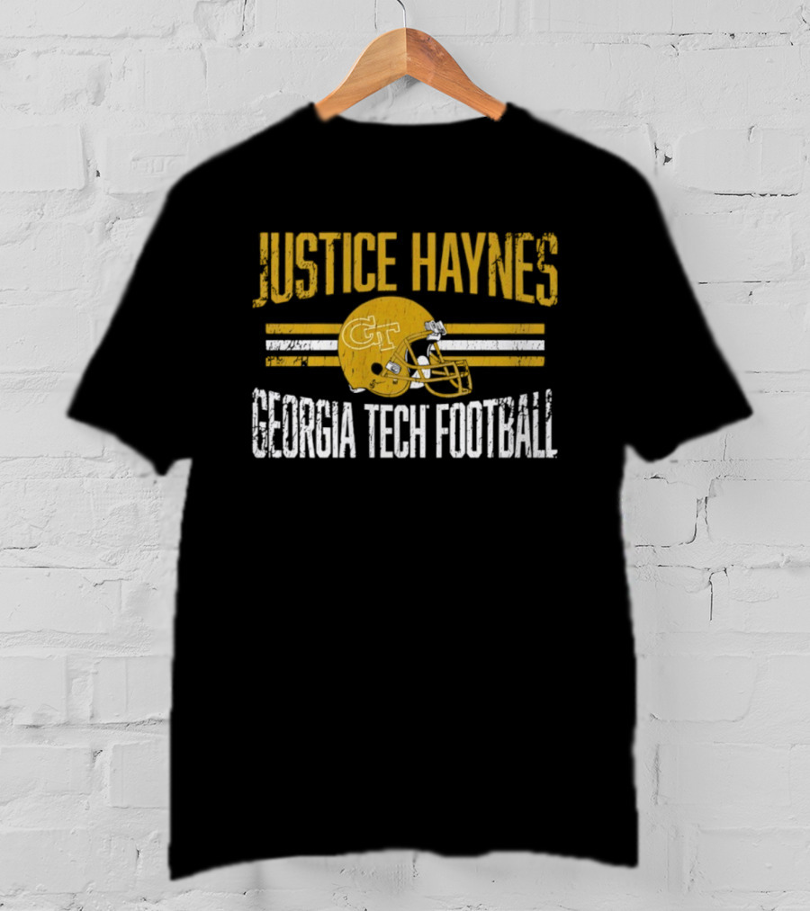 Justice Haynes Georgia Tech Football Helmet GT T-Shirt