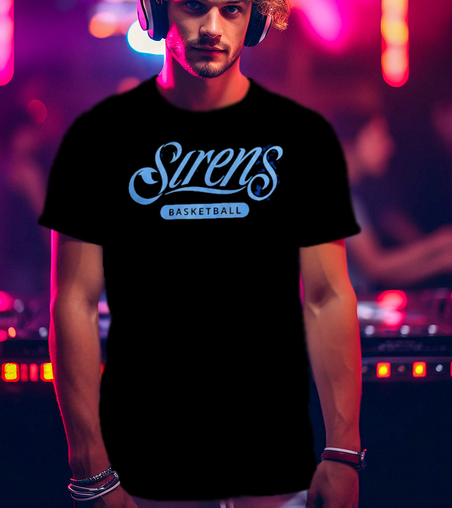 Cleveland Sirens WNBA Wild Collective Basketball Siren Blue Multi T-Shirt