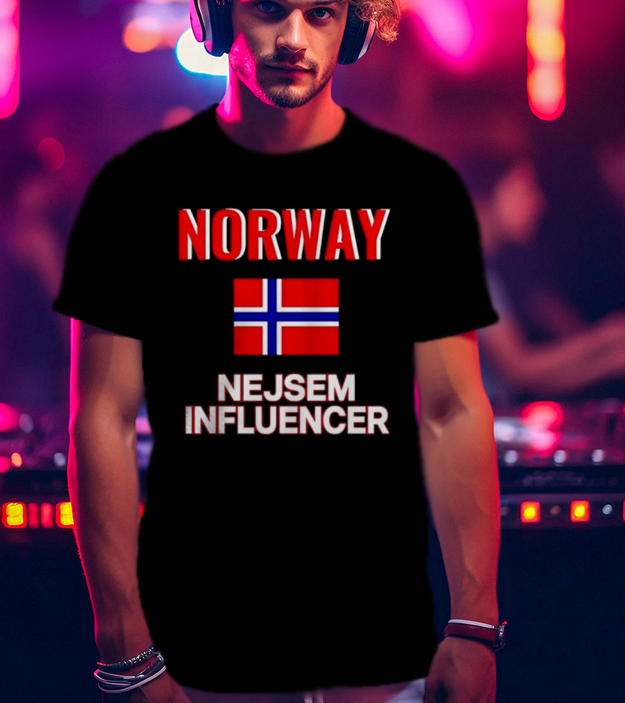 Norway Flag Nejsem Influencer T-Shirt