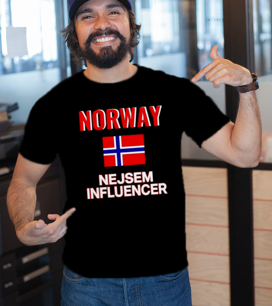 Norway Flag Nejsem Influencer T-Shirt