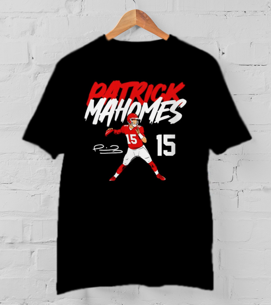 Patrick Mahomes 15 KC Chiefs Signature Pose 2026 Star T-Shirt