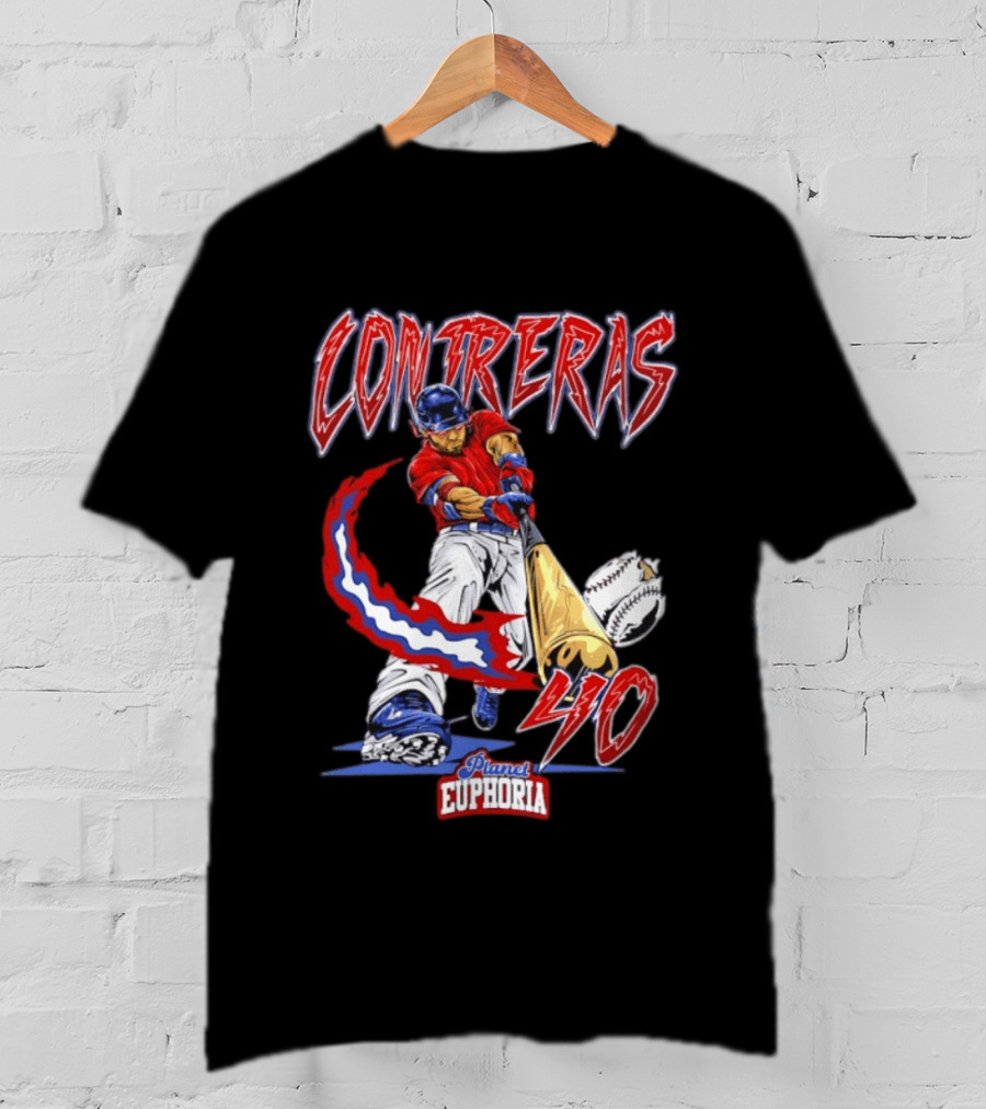 Boston Red Sox Willson Contreras 40 MLB Player Planet Euphoria Comic 2026 T-Shirt